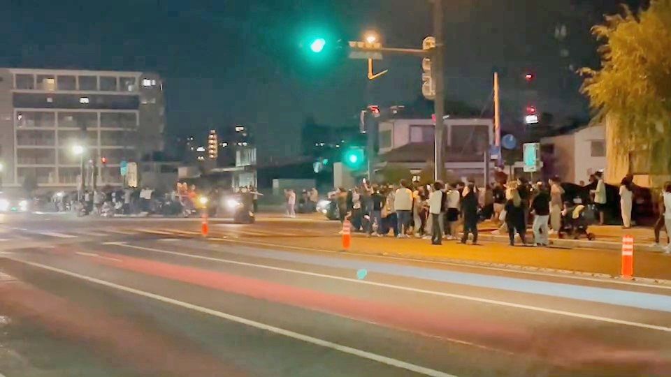 深夜の暴走行為をSN…